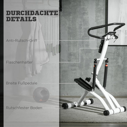 Heimtrainer & Stepper, LCD-Bildschirm, 12 Widerstandsstufen