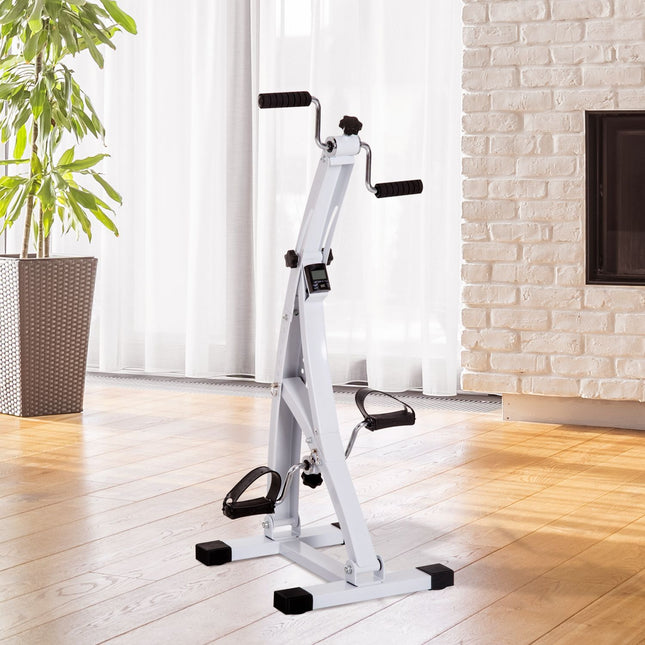 Heimtrainer Tret-Trainer aus Stahl für Senioren, 40x42,5x100 cm, weiß