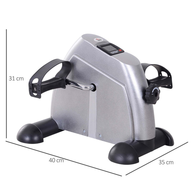 Mini-Heimtrainer mit LCD-Display, Silber, 35x40x31 cm