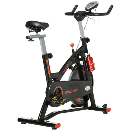 Exercise bike trainer with 10 kg flywheel and LCD screen