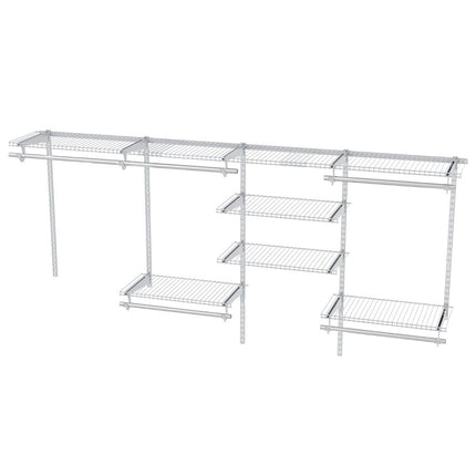 Expandable Closet Organizer System, 122-244 cm, White