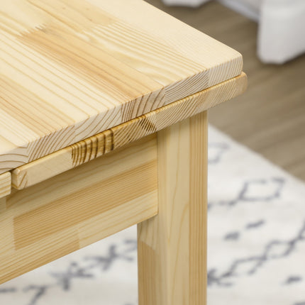 Klappbarer Holztisch für 2-4 Personen, Naturfinish, 120x80x75cm