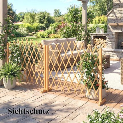 Expandable Freestanding Trellis Set, 180 x 30 x 103 cm, Brown
