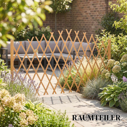Expandable Freestanding Trellis Set, 180 x 30 x 103 cm, Brown