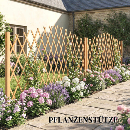 Expandable Freestanding Trellis Set, 180 x 30 x 103 cm, Brown