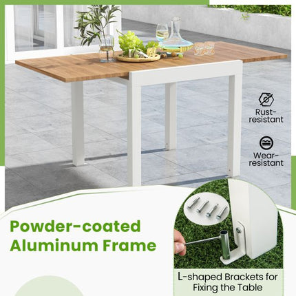 Ausziehbarer Gartentisch, Aluminium, für 4–6 Personen