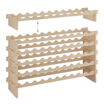 Expandable wine rack for bottles