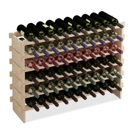 Expandable wine rack for bottles