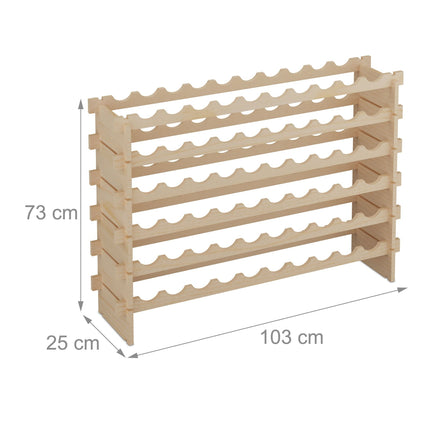 Expandable wine rack for bottles