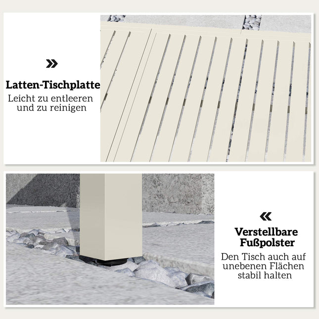 Ausziehbarer Aluminium-Gartentisch für 6-8 Personen