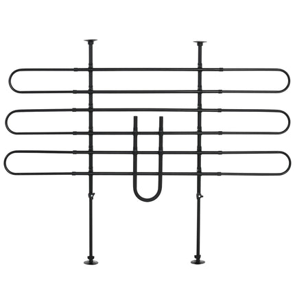 Extendable Car Dog Guard with Adjustable Bars, Width 87-135 cm, Black