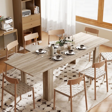 Extendable Dining Table, 180-260 cm, Seats 6-10, Wood