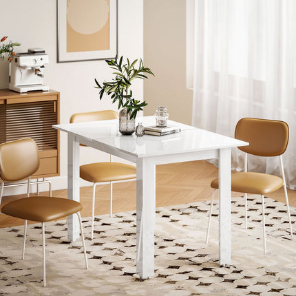Extendable Dining Table, High Gloss, Seats 4-6, MDF