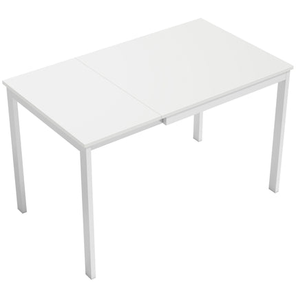 Ausziehbarer Esstisch, Weiß, 80-120 cm, für 4-6 Personen