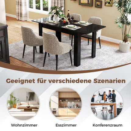 Extendable Dining Table for 4-6, 120-158 cm, 110 kg Capacity
