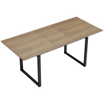 Extendable Dining Table for 6-8, 140-180 cm, Wood & Steel