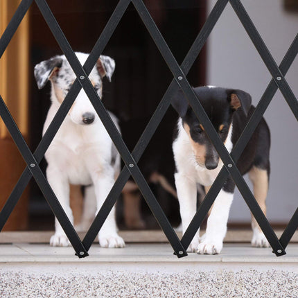 Erweiterbares Hundegitter, Natur-Bambus