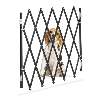 Ausziehbares Hundegitter in Schwarz