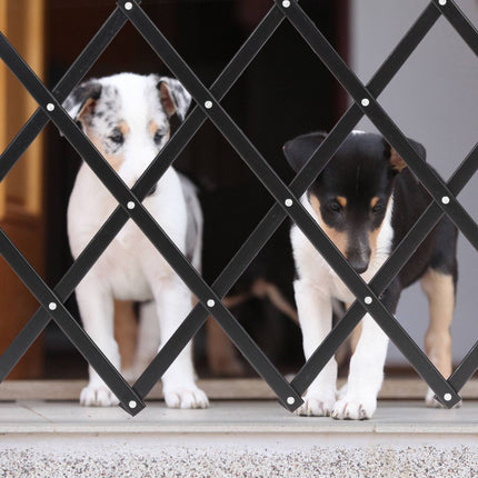 Ausziehbare Hundebarriere in Schwarz