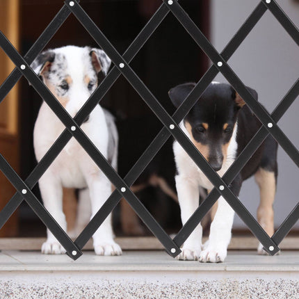 Ausziehbares Hundegitter in Schwarz