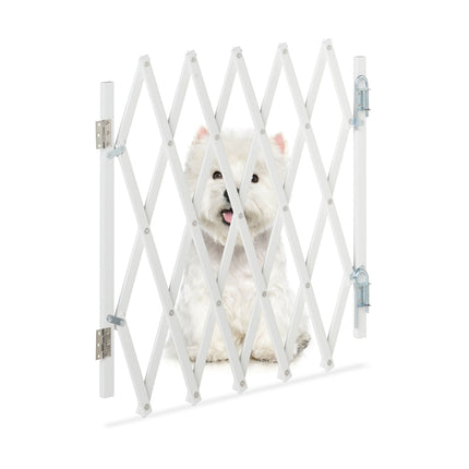 Ausziehbares Hundegitter in Weiß