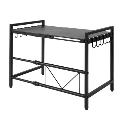 Extendable Metal Microwave Shelf with Adjustable Width