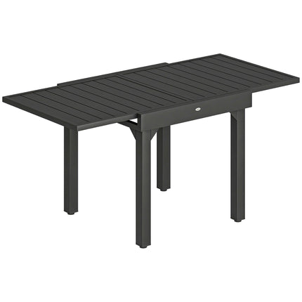 Ausziehbarer Outdoor-Esstisch, 80–160 cm, Aluminiumplatte
