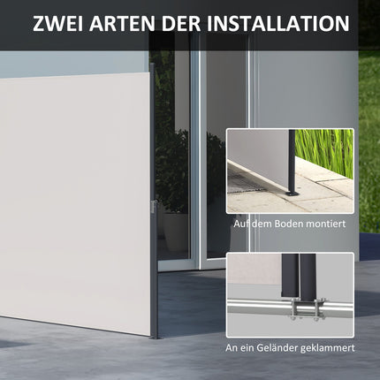 Einziehbare private Markise, 300x140cm, UV- und Windschutz
