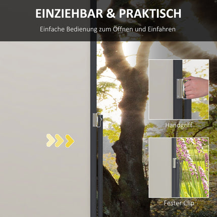 Einziehbare private Markise, 300x140cm, UV- und Windschutz