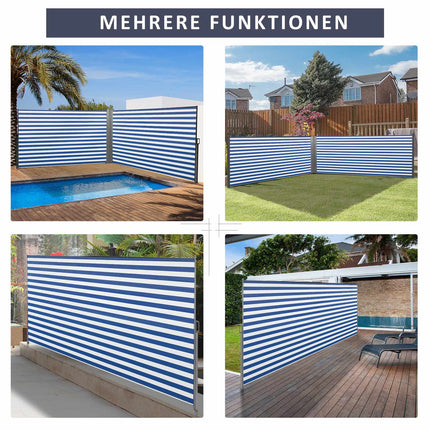 Retractable side awning, 300x160 cm UV & Wind protection