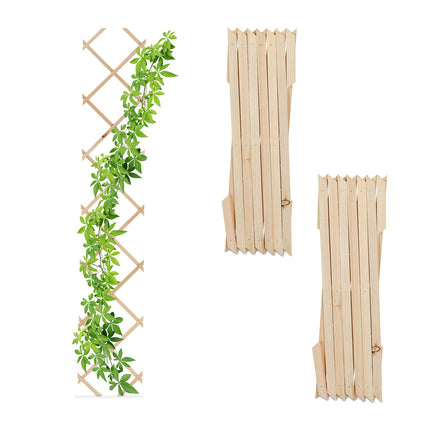 Ausziehbares Rankgitter-Set aus Holz für Kletterpflanzen