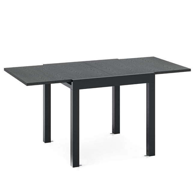 Ausziehbarer Gartentisch aus Aluminium Wetterfester Esstisch Rechteckiger Terrassentisch Grau