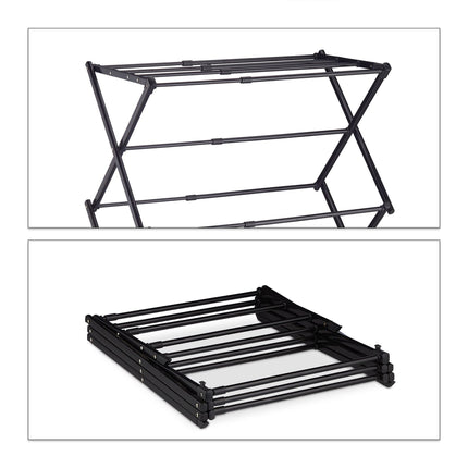 Extendable and foldable drying rack