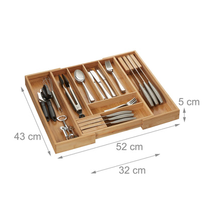 Range-couverts extensible en bambou