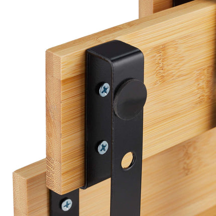 Extendable bamboo spice rack