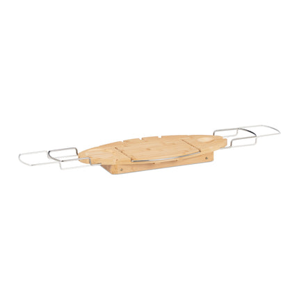 Étagère de bain extensible en bambou