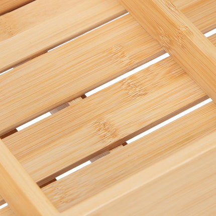 Extendable bath shelf with feet