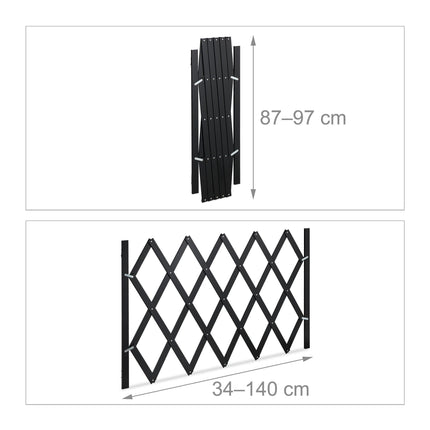 Extendable dog grid Black