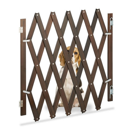 Grille de séparation extensible pour chien en marron