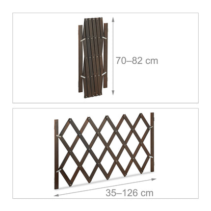 Grille de séparation extensible pour chien en marron