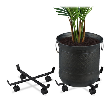 Lot de 2 chariots à fleurs extensibles