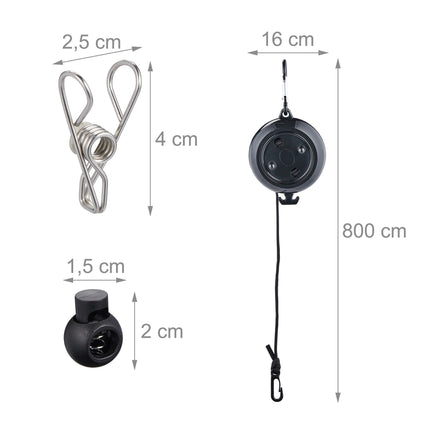 Extendable washing line to 7.85 m
