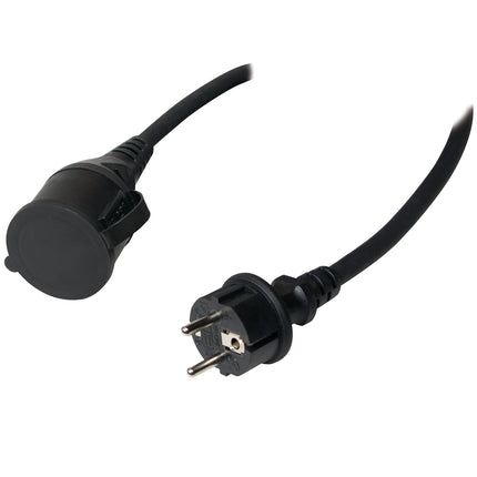 Prodlužovací kabel s uzemněním venkovní černý 5m