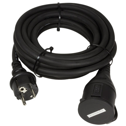 Prodlužovací kabel s uzemněním venkovní černý 5m