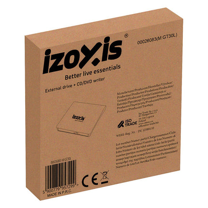 Externí disk s CD/DVD vypalovačkou, kapacita 1TB