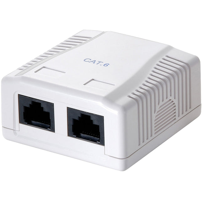 Externe Netzwerkdose CAT6 2xRJ45 Weiß