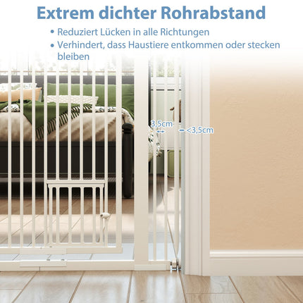 Extra hohes Haustiergitter, Metall, 77-104 cm breit, 150 cm hoch
