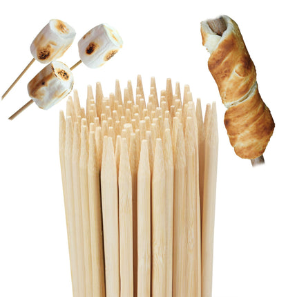 Extra long barbecue skewers in bamboo, 100-pack