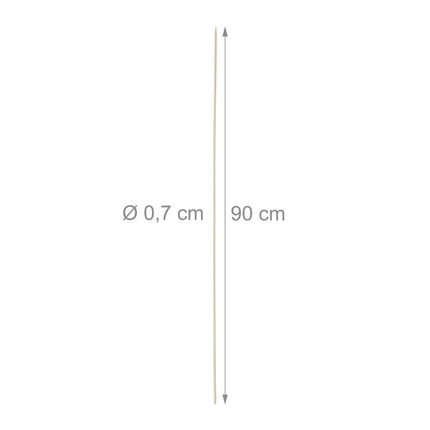 Extra long barbecue skewers in bamboo, 100-pack