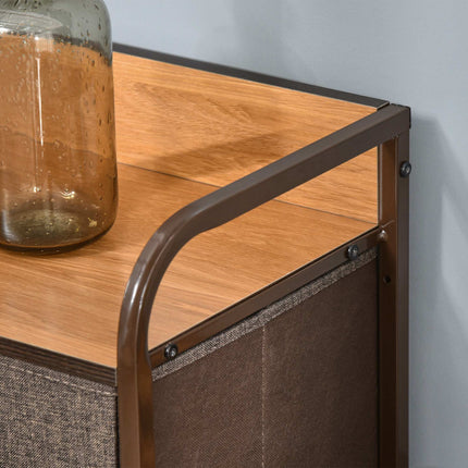 Fabric Dresser with 7 Drawers and Metal Frame, 80x29x78.5 cm